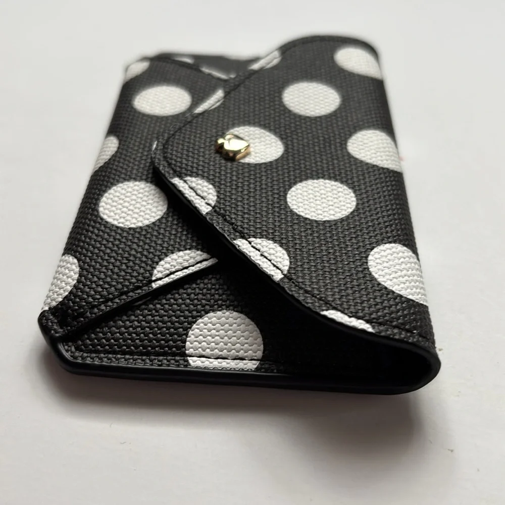 Kate Spade LIMITED EDITION Black and White Polka Dot Envelope Card Case